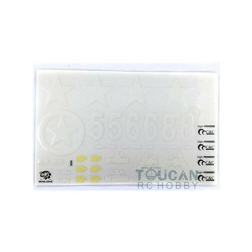 Heng Long 1/16 Scale USA M4A3 Sherman RC Tank Model 3898 Decal Decoration Sticker TH00447-SMT4