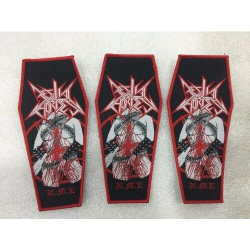 Customized paper backing woven patches 100pcs lot/ woven patches /embroidered patches/over locking patches For clothing Clothes