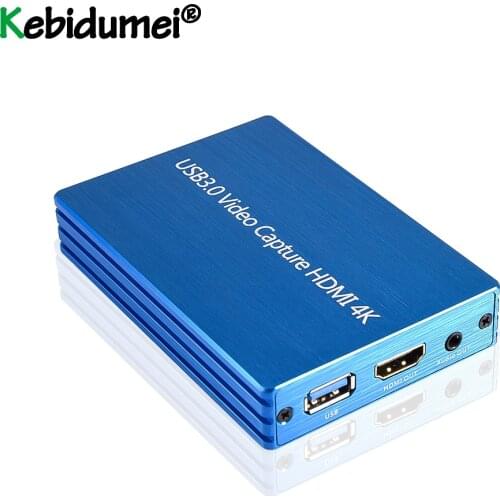 4K@60Hz HDMI-compatible to USB3.0 Capture Card 1080P HD Video Card Capture Box for Live Broadcast Stream Video Recorder Grabber