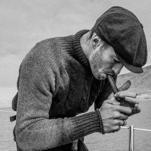 CDC1 Classic Good Quality Vintage Herringbone 30% Wool Cap 2 Colours