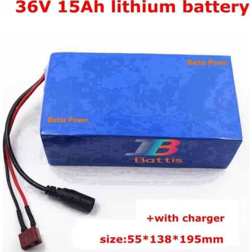 Li-ion battery 36v 15ah lithium bateria 18650 electric bike bicycle battery for 36v 500w motor 750w tourist bus vehicle +charger