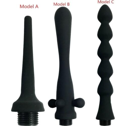New 3 Models Available Medical Silicone Anus Vaginal Enema Cleaner Shower Cleaner Syringe Douche Anal Sex Toys for Men and Women