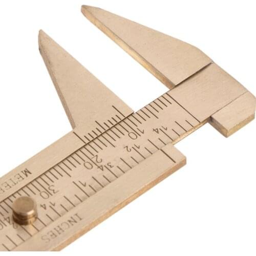 Mini Brass Sliding Gauge Vernier Bead Jewelry Caliper Double Scale 80mm / 3.25in
