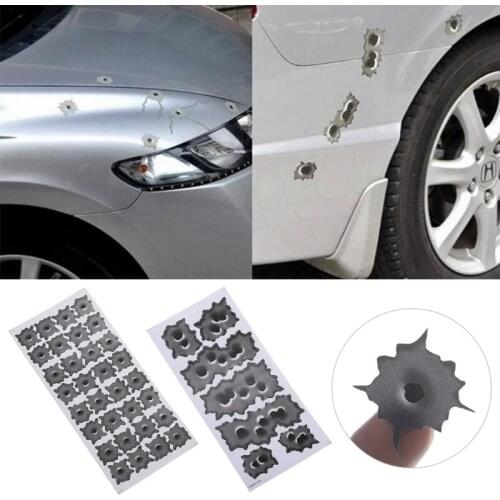 Car-styling Stickers 3D Bullet Hole Graphics Motor Funny Decal Auto Decoration Car Stickers
