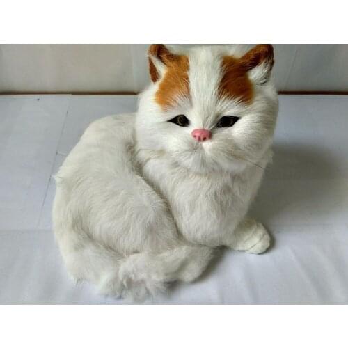 New cute simulation lying cat toy polyethylene&furs cat model doll about 20x17cm 1088