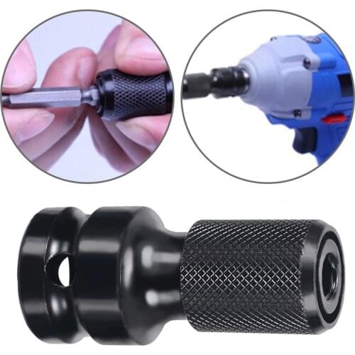 1/2'' Square To 1/4'' Hex Shank Socket Adapter Quicker Release Converter for Impact Wrench Length 5cm Mayitr for Screwdriver