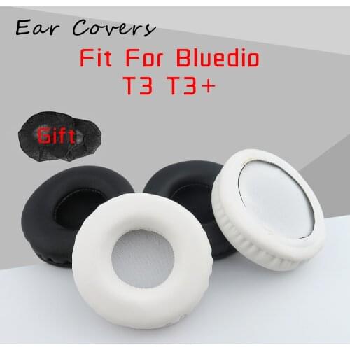 Earpads For Bluedio T3 T3+ Headphone Earpads Replacement Headset Ear Pad PU Leather Sponge Foam