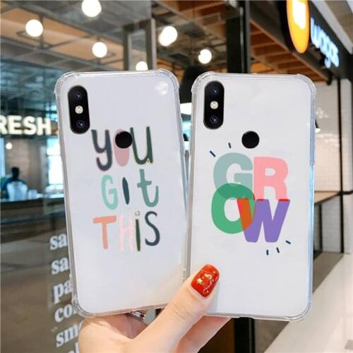 Smile face text sunshine Phone Case Transparent For Xiaomi CC 9 11 MAX3 Mix3 MIX2 6X 8 5x 10S 11 10 X SE lite Pro Soft Coque