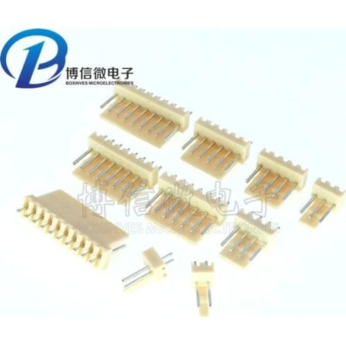 Free shipping 50PCS 2510-A KF2510 connector 2.54MM PITCH MALE pin header 2P/3P/4P/5P/6P/7P/8P/9P/10P/11P/12P Straight needle