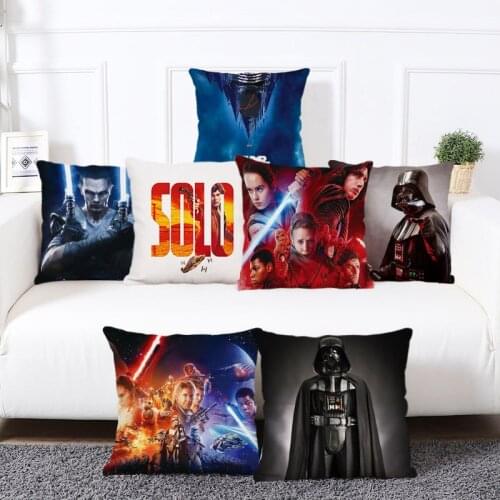 Cartoon Star Wars Pillow Case Disney Anime Throw Sofa Bed Cushion Cover Car Lumbar Pillow Cushion Computer Seat Cushion 45x45cm