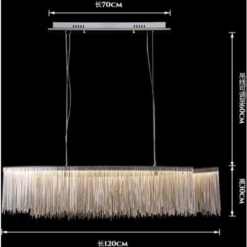 Postmodern high-end art chandelier simple creative living room light luxury designer tassel dining room bedroom lamp