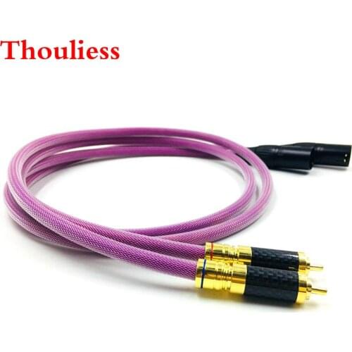 Thouliess Pair HIFI 2RCA Male to 2XLR Male Cable XLR Balanced Reference Interconnect Audio Cable with Gold plated PLUG