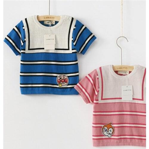 Tonytaobaby Spring Boys and Girls Cartoon Cotton Navy Academy Knit Sweater