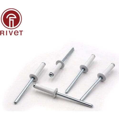 5x15/16/18/20/21/22/23/24/25 6x10 4.8x10x16mm White Aluminium Steel Open Blind Rivet Dome Head Rivets Pulling Rivets Decoration