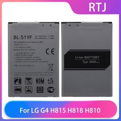 Runtianjin Replacement Cell Phone Batteries BL-51YF For LG G4 H810 H815 H818 F500 US991 VS986 Battery