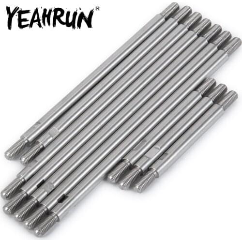 YEAHRUN Replacement Parts Silver Stainless Steel Connecting Link Rod for TRX-4 TRX4 324mm Wheelbase 1:10 RC Crawler Car