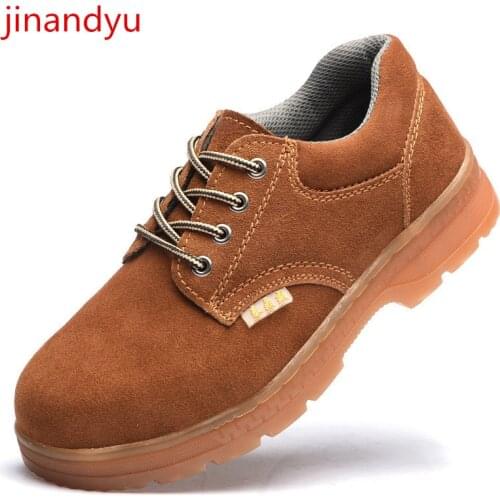 Safety Work Shoes Men Boots Anti-Smashing Safety Shoe Male Breathable Steel Toe Non-slip Wearable Work Boot Safty Shoes Footwear