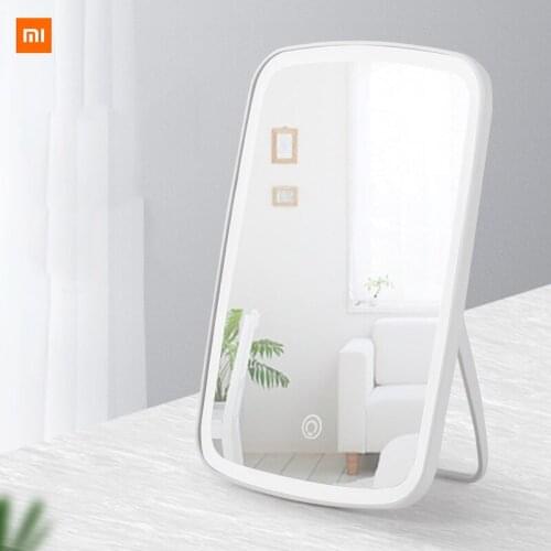 Youpin makeup mirror female desktop led with light portable folding light makeup mirror dormitory desktop vanity mirror