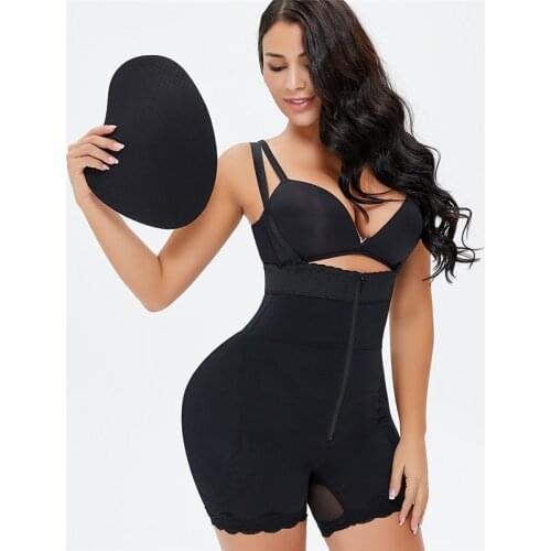 Women Sexy Bodysuit With Hip Pads Slimming Underwear Big Buttockes Body Shaper Belly Compression Shapewear Plus Size Lose Weight
