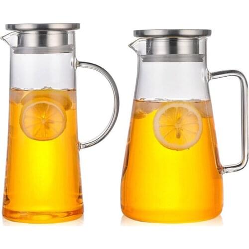 1000/1500ml Large Capacity Borosilicate Glass Teapots Transparent Explosion-proof Heat Water Bottles Coffee Juice Drink Kettle