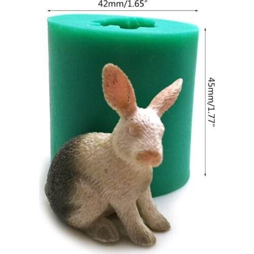 3D Silicone Rabbit Cake Decor Mold Easter Rabbit Decor Candle Soap Resin Mold