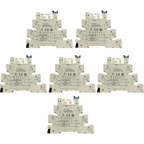 5 Pole Relay Socket,Use with HF41F PCB Relay Board 6-24V AC/DC 6A For Hongfa(6 Pack)