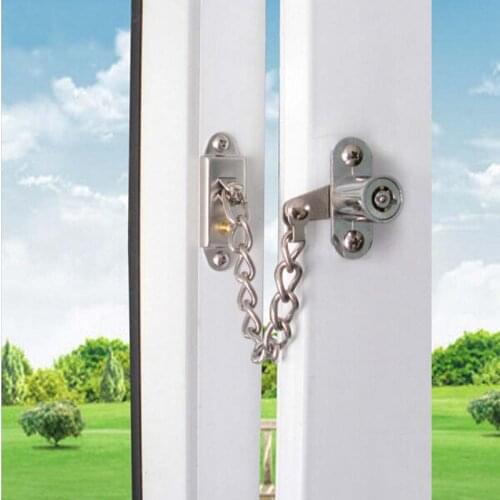 5PCS Chain Guard Door Bolt Lock Children Safety Security Swing Gate Window Latch Prevent Baby Opening Sliding Window Limit Lock