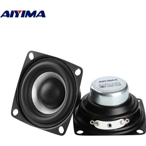 AIYIMA 2Pcs 2Inch Audio Portable Speakers Full Range Speaker 4Ohm 12W DIY Stereo HiFi Horn Loudspeaker Home Theater Accessories