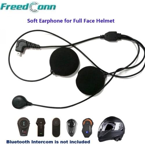 Freedconn Motorcycle Intercom Accessories Soft Earphone Earpiece Mic for TCOM-SC T-COMVB FDC-01VB COLO TMAX Full Face Helmet