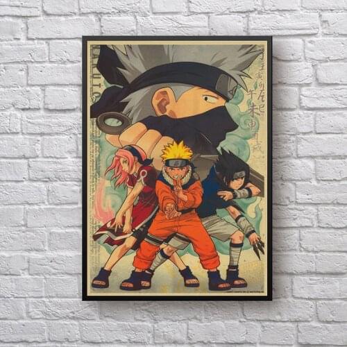 Bandai Retro Naruto Posters and Prints Itachi Wall Art Canvas Painting Japanese Anime Vintage Pciture Living Room Home Decor