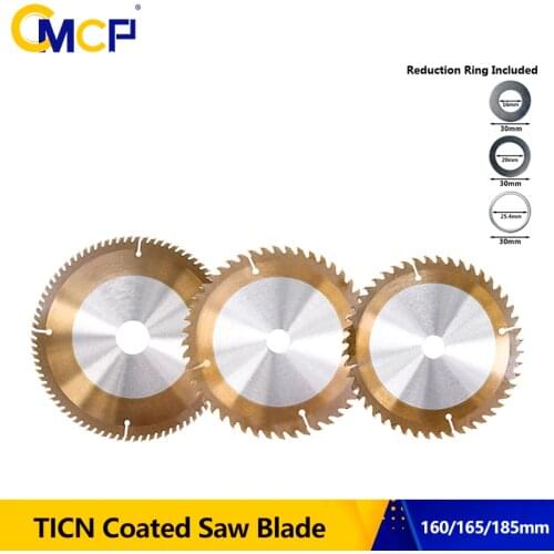 1pc TCT 160mm 165mm 185mm Wood Saw Blade TiCN Coated Circular Saw Blade 24/40/48/80T Cutting Disc Carbide Saw Cutting Disc