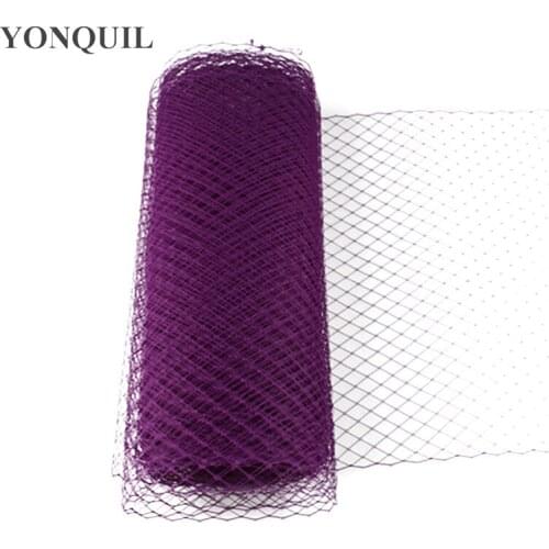 45Cm Width PURPLE Birdcage Veils for Fascinator Hair Accessories Bridal Veils Millinery Nettings Party Velling DIY Headwear