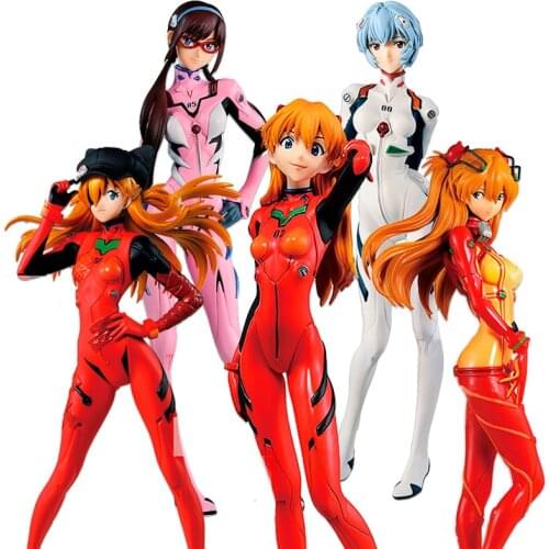 Bandai Genuine EVA Asuka Langley Soryu Ayanami Rei Action Figure Ornament Model Toys