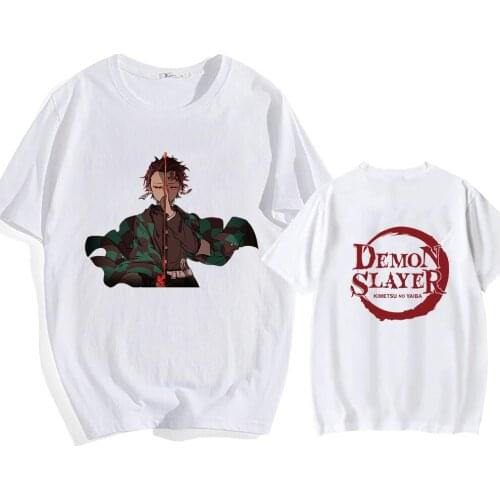 Hot Japanese Anime Demon Slayer Tees Summer Men Harajuku Streetwear Cool Tanjirou Graphic T-shirt Fashion Hip Hop Tops
