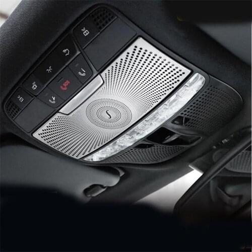 Car Reading Light Cover trim decoration strips Interior roof Lamp Frames auto accessories For Mercedes Benz C Class W205 GLC