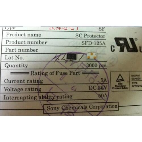 Lithium SMD fuse SFD-125A 5A