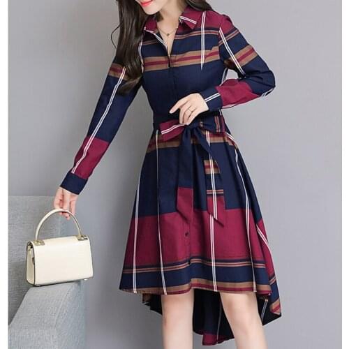 Модные платья в клетку LYJDIQI China At AliExpress