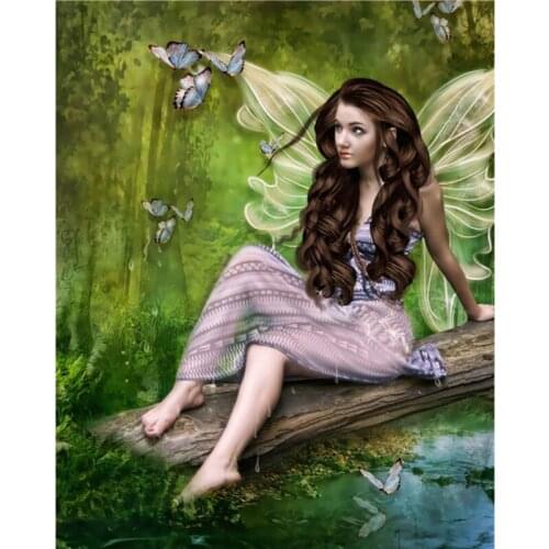 Full drill DIY diamond painting cross stitch rhinestones square diamond embroidery sets decorative picture Beauty fairy A5589R