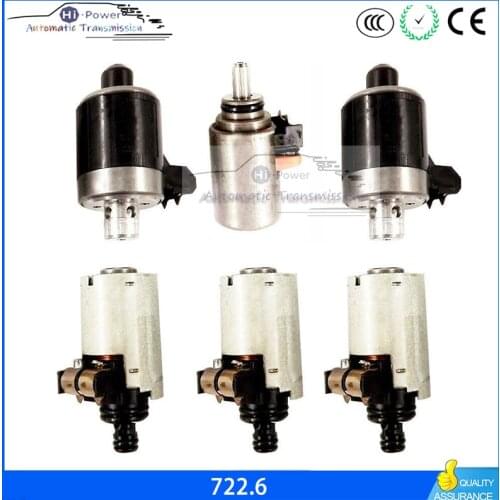 Original 100% tested 722.6 Solenoids Set 6 Pcs for Mercedes Benz 5-SPEED Automatic Transmission