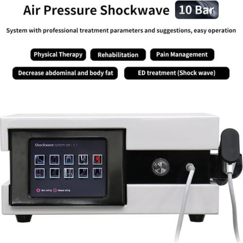 Touch Screen Extracorporeal Shock Wave Physiotherapy Equipment ED Treatment Pneumatic Shockwave Therapy Machine Health Care Tool