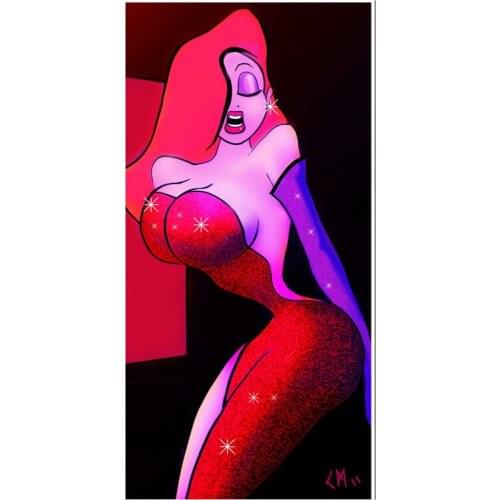 Jessica Rabbit Bamboo Fiber Hand Towel Superfine Comfortable Fabric Bath Wash Cloth Quick Dry Hair Face Towel 35*70cm
