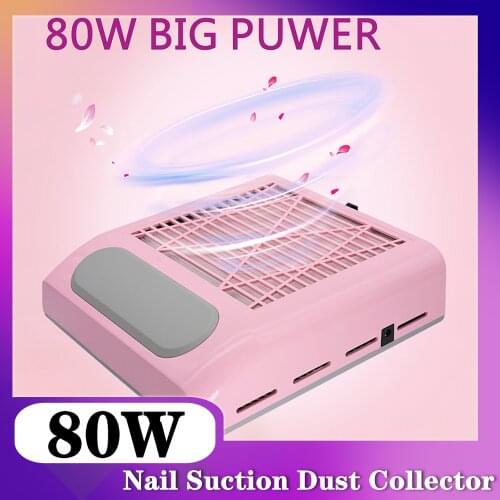 Nail Dust Collector Fan Vacuum Cleaner Manicure Machine Strong Suction Powerful Nail Art Tool Cleaner Multifunctional Remover