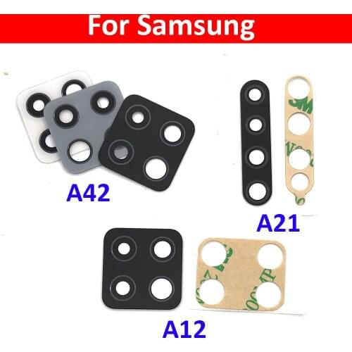 50Pcs/Lot, For Samsung A12 A21 A31S A42 Camera Glass Lens Back Rear Camera Glass Lens with Glue Adhesive