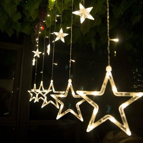 LED Curtain String Light 2.5M 138LEDs Romantic Fairy Star LED Christmas Lights White / Warm White / Blue