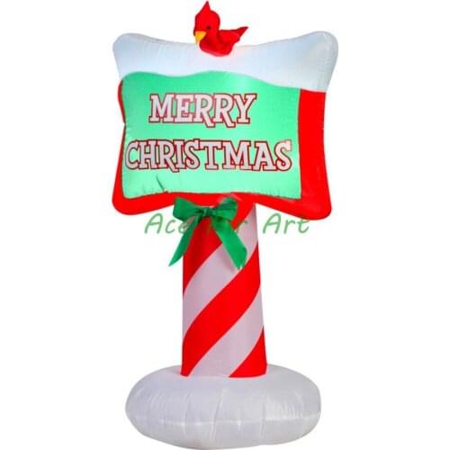 3m Tall High Quality Inflatable Lighting Christmas North Pole Sign Air Blown Holiday Decorations Family Yard For Sale For Sale