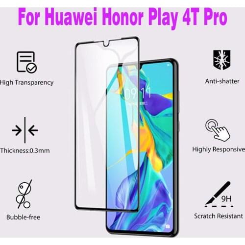 2PS 3D Full Glue Tempered Glass For Huawei Honor Play 4T Pro Full Screen Cover Screen Protector Film For Honor Play 4T Pro