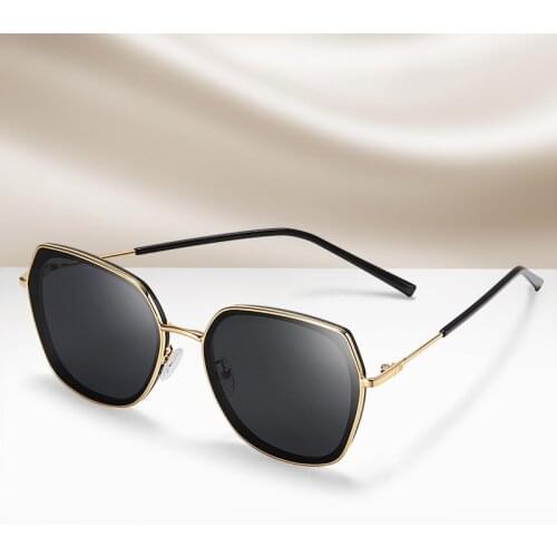 VEITHDIA Retro TR90 Vintage Large Sun glasses Polarized Carved Diamond Ladies Women Designer Sunglasses Eyewear Accessories 7011