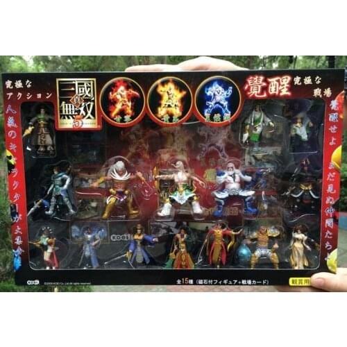 1set Gift box Online Game Dynasty Warriors 5 Action figure doll.7cm kids pvc cosplay collection gift guanyu diao chan d10