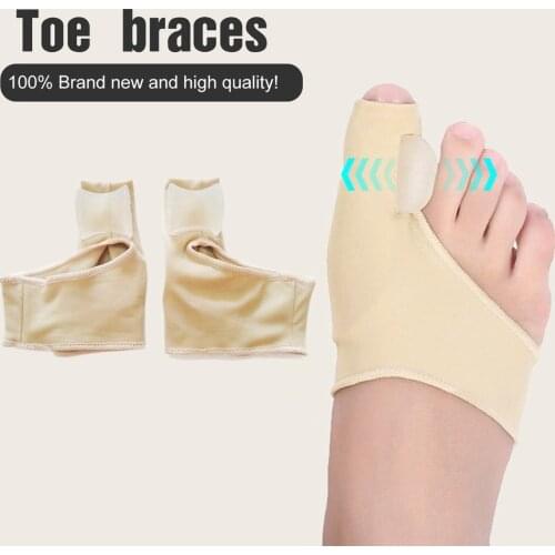 1Pair Toe Separator Hallux Valgus Bunion Corrector Orthotics Feet Bone Thumb Adjuster Correction Pedicure Sock Straightener