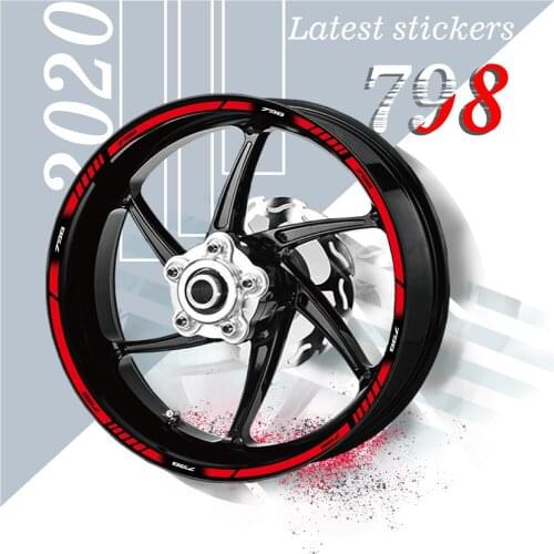 20 Pcs Motorcycle Custom Stickers Wheels Waterproof reflectives Rim Tire Moto Sticker Protection Decals For DUCATI ducati 798